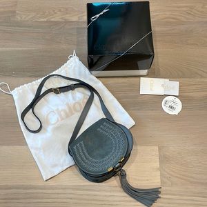 Authentic Chloe SM Suede Marcie crossbody Cloudy Blue